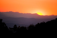 Sunset toward Mt Barney
