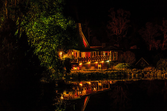 Lodge at night